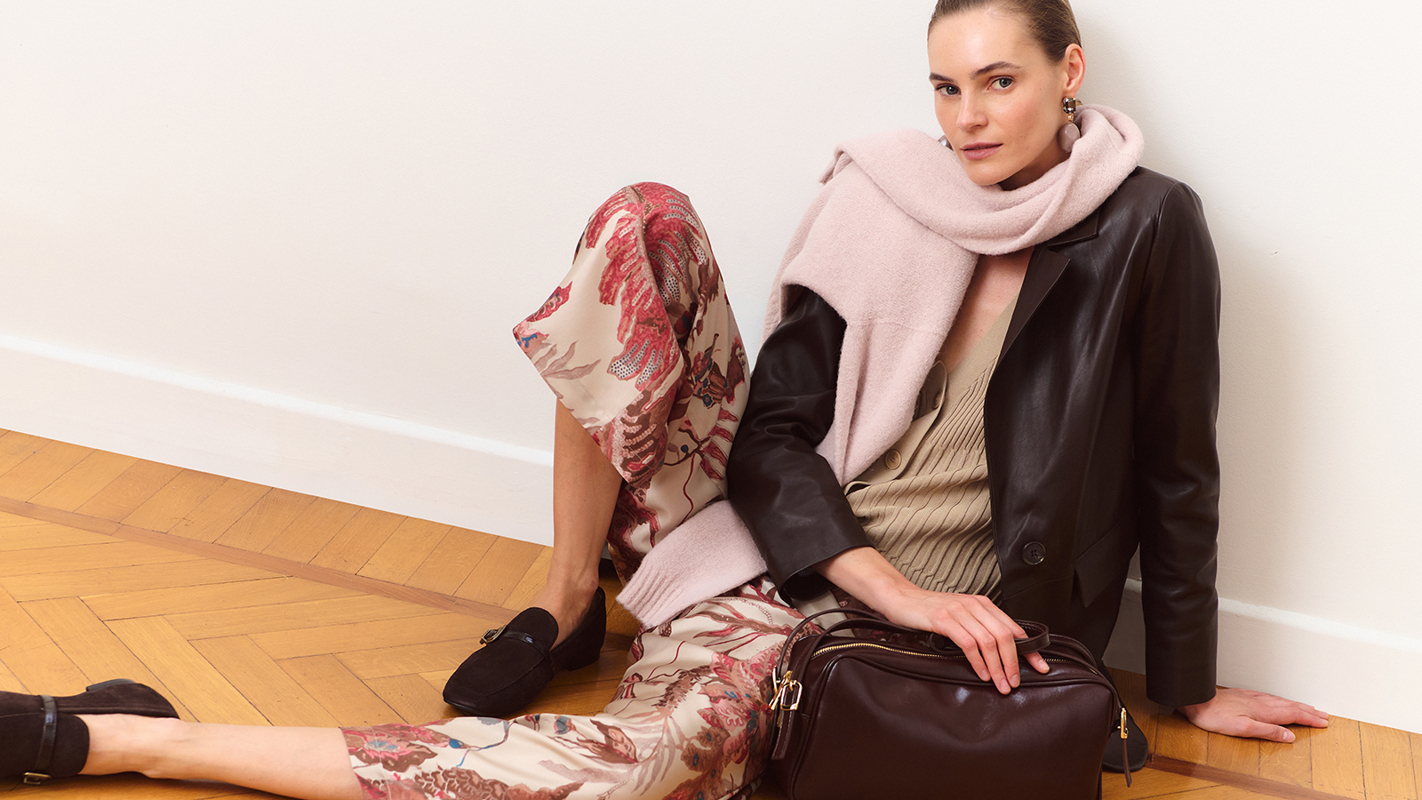 Pantalon en twill imprimé